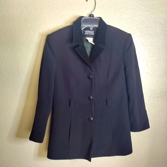 Versace jeans couture green button down blazer sz 40/4 - Picture 1 of 12